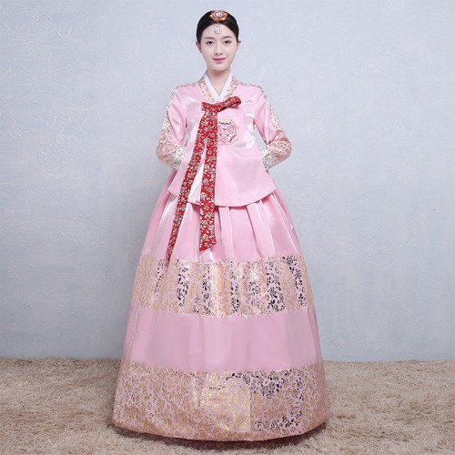 Women's korean traditional stage performance hanbok dress drama cosplay dress korean folk dance costumes